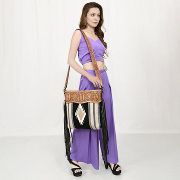 American Darling Crossbody Hand Tooled Saddle Blanket Genuine Leather Women Bag Western Handbag Purse